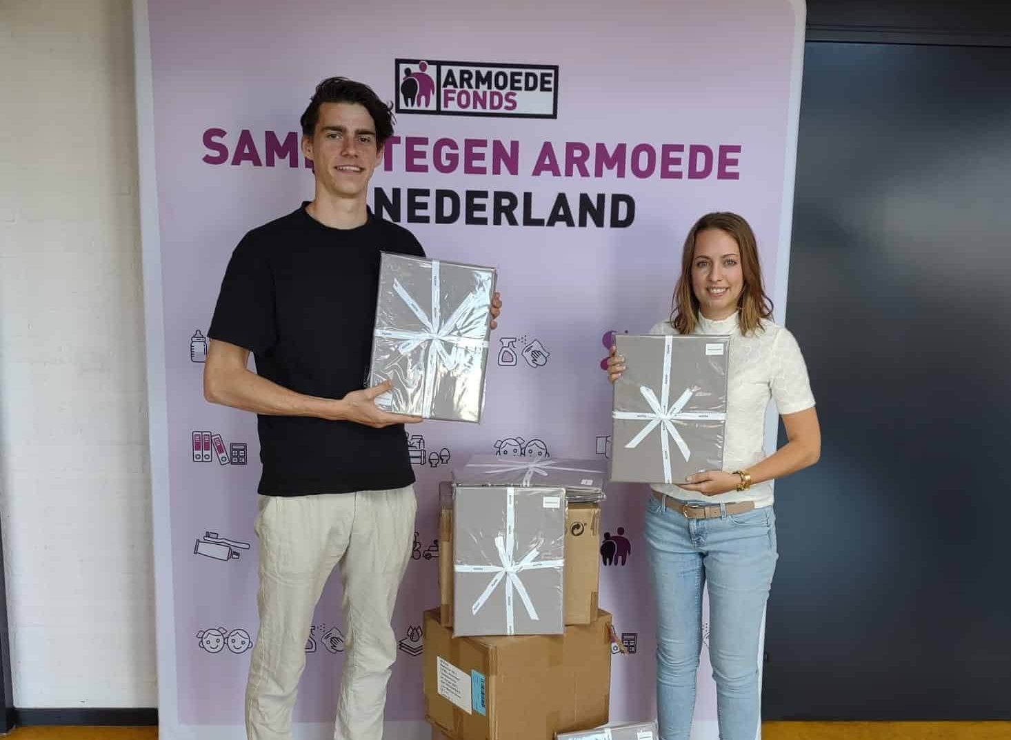 Donatie Wocha Wocha doneert luxe beddengoed aan Stichting Armoedefonds