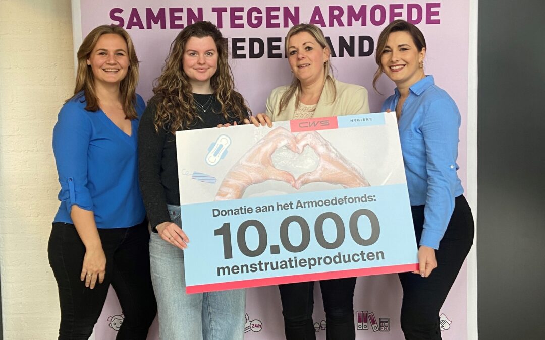 Armoedefonds ontvangt 10.000 menstruatie&shy;producten van CWS