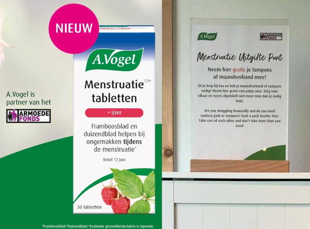 Armoedefonds & A. Vogel samen tegen menstruatiearmoede
