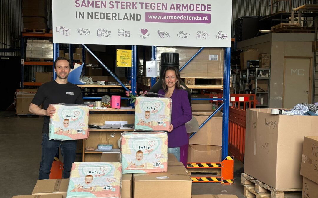 Softy Paper doneert luiers aan gezinnen die het hard nodig hebben